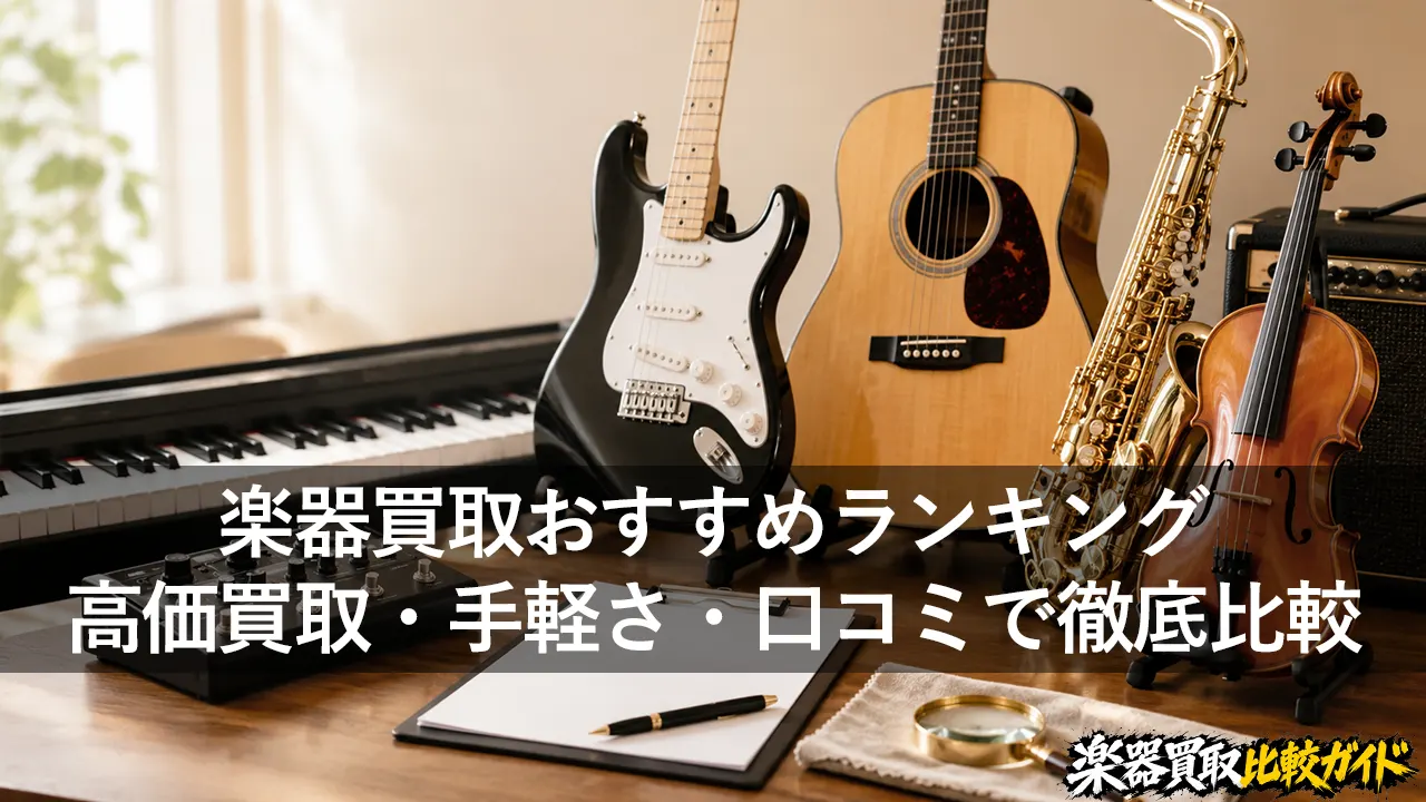 楽器買取おすすめランキング｜高価買取・手軽さ・口コミで徹底比較