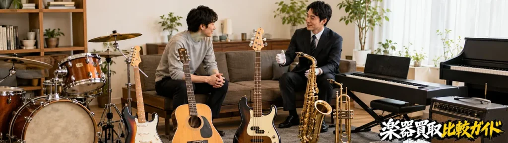 楽器別におすすめの出張買取業者