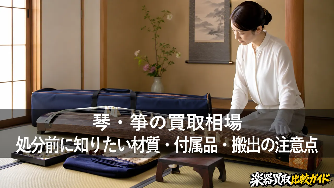 琴・箏の買取相場｜処分前に知りたい材質・付属品・搬出の注意点
