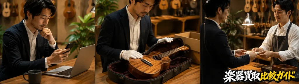 ウクレレ買取の流れ